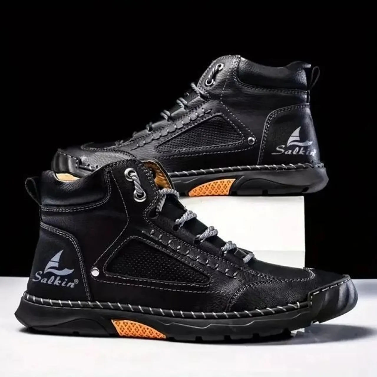 Men’s Waterproof Leather Boots with Arch Support