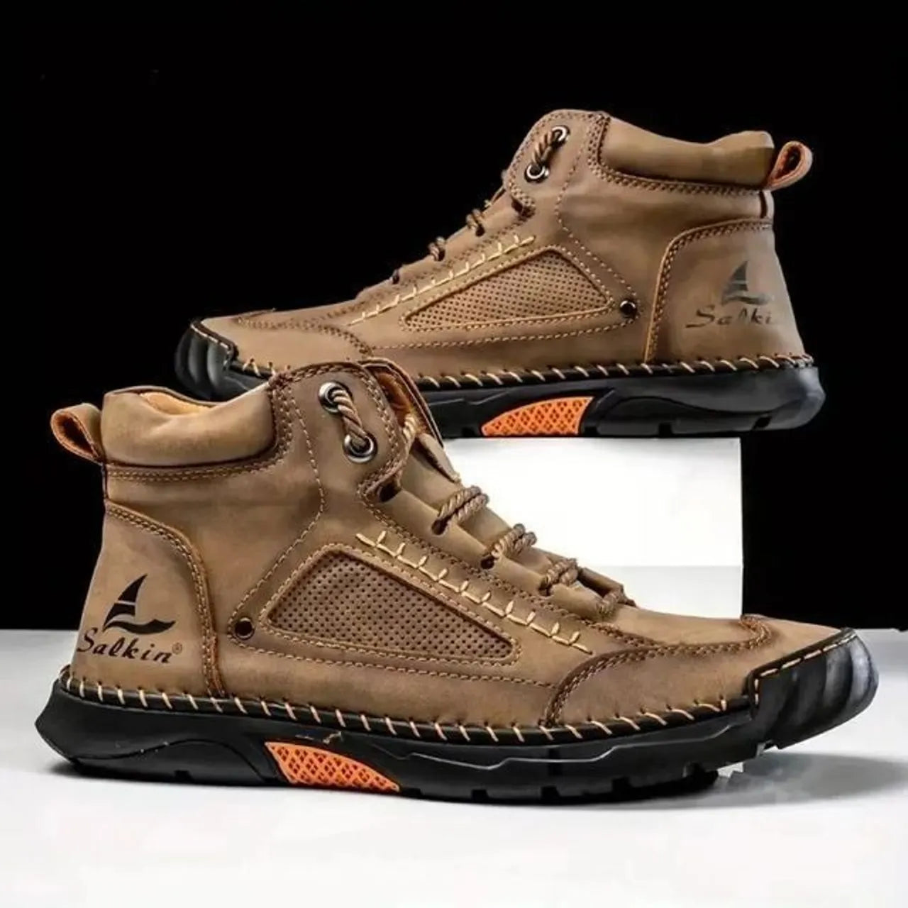 Men’s Waterproof Leather Boots with Arch Support
