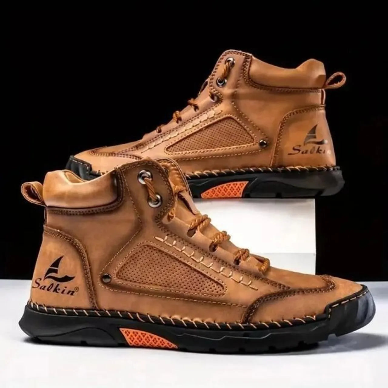 Men’s Waterproof Leather Boots with Arch Support
