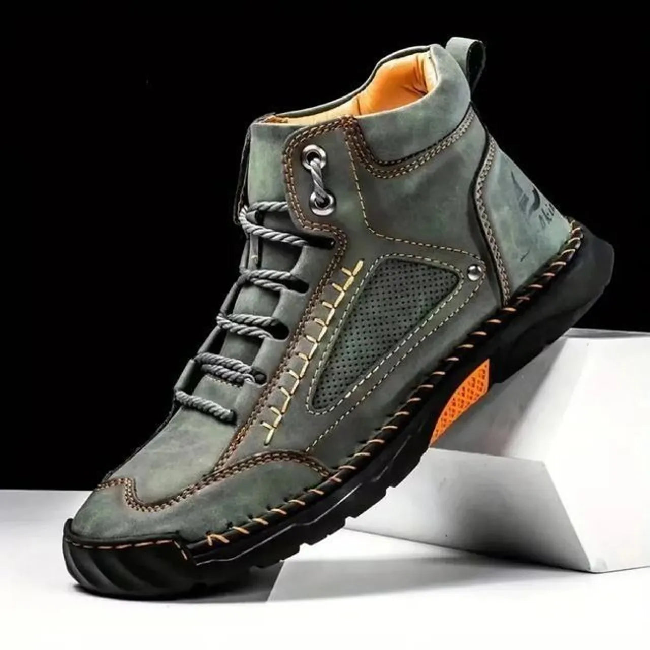 Men’s Waterproof Leather Boots with Arch Support