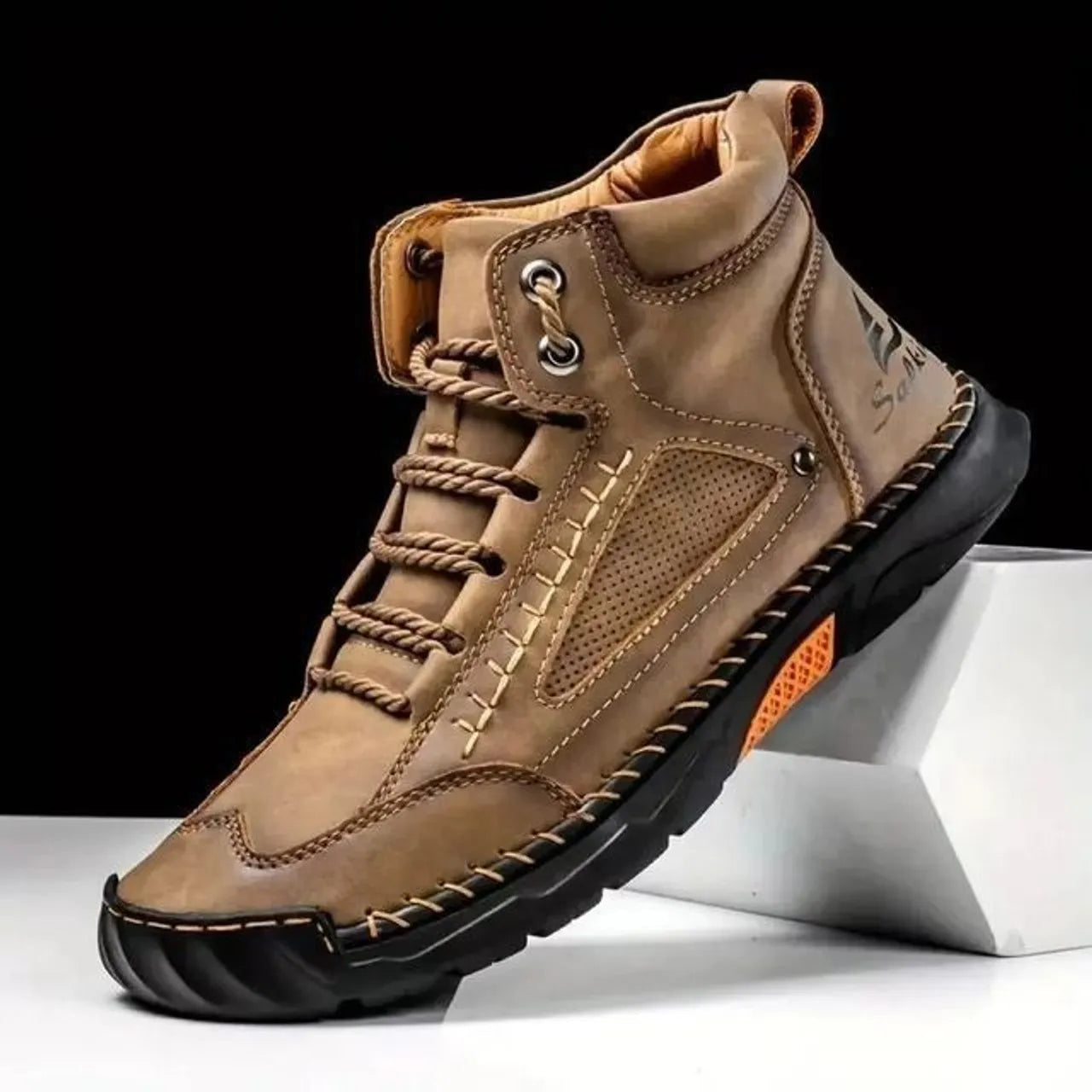 Men’s Waterproof Leather Boots with Arch Support