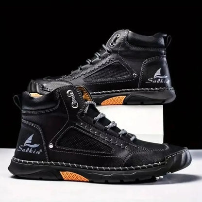 Men’s Waterproof Leather Boots with Arch Support