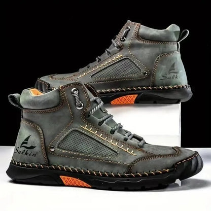 Men’s Waterproof Leather Boots with Arch Support